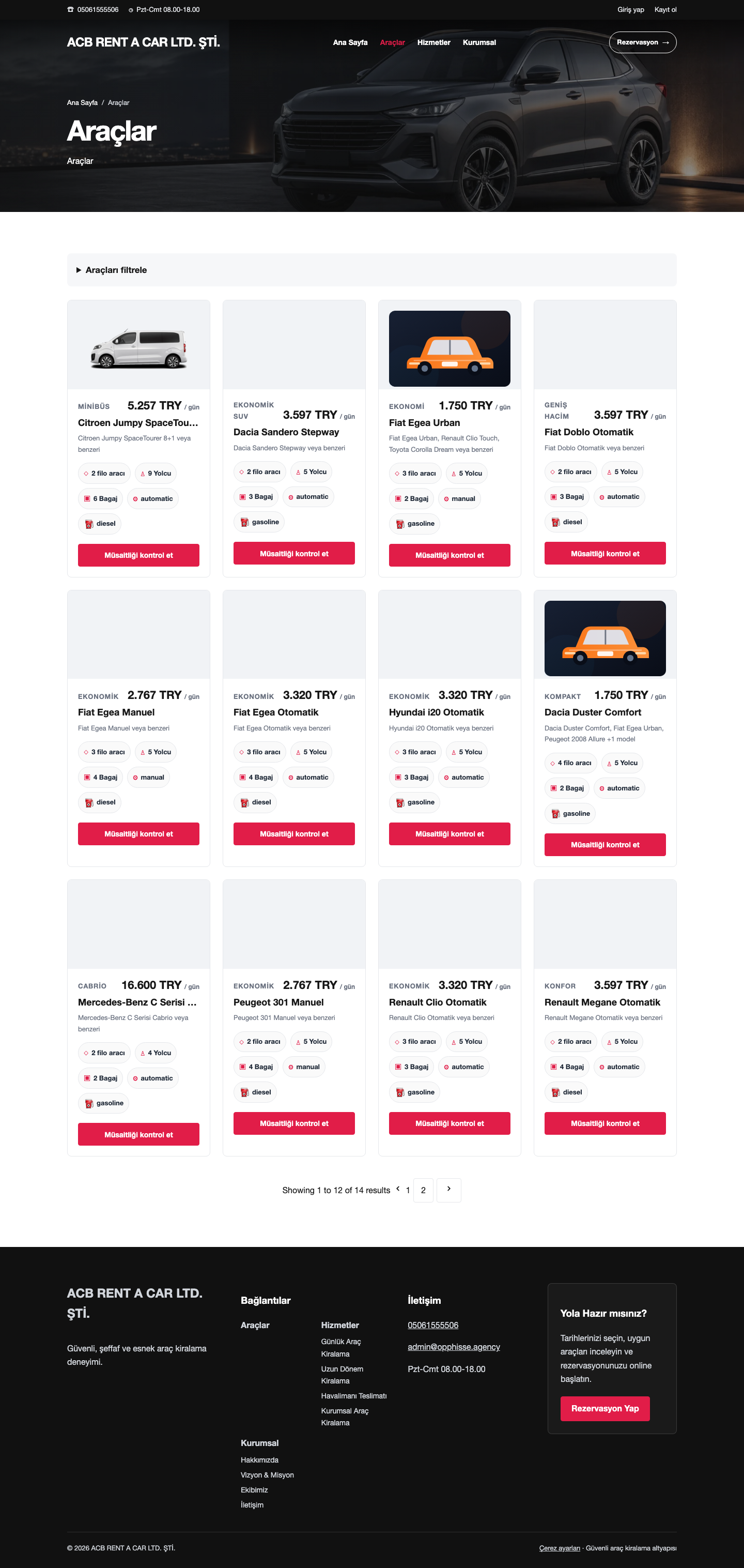 HemenRent web sitesi önizlemesi